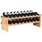 Stackable Wicker Wine Rack, 18-Bottle Freestanding Display Shelf